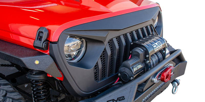 Jeep Wrangler JL Grill - DV8 Offroad - Angry - Black - `18-`27